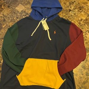 Polo Ralph Lauren Colorblock
Hoodie Blue Long Sleeve Hooded
Sweatshirt